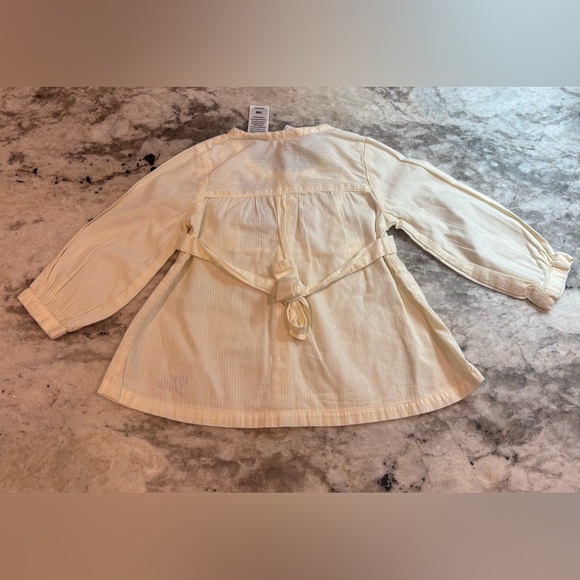 Vintage Guess Kids Pale Yellow Blouse with Pink Floral Embroidered Y2K kids - Picture 5 of 5